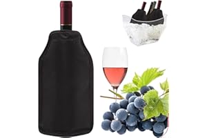 badaren Refrigeratore per Bottiglie Vino, Raffredda Bottiglie Vino, Refrigeratore Vino Impermeabile, Borsa Termica per Bottiglie Adatta per Vino, Champagne, Soda, Adatto per Feste, Picnic (nero)