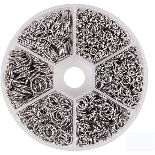 1390pcs Anneaux De Saut Anneaux Ouvert Jump Ring En Métal Connecteur De