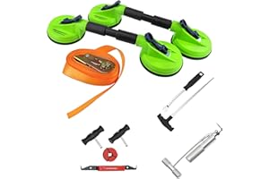 HASKYY Kit d'outils de démontage professionnels pour vitres de voiture avec ventouse, lève-vitre et sangle de serrage pour soulever le pare-brise, démontage et montage