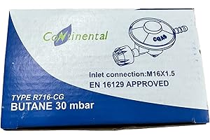 GENERIC Camping Gaz Regulator | 30mBAR | 8mm | For BBQ,Camping Stoves,Fits 907/904 Camping Cylinders