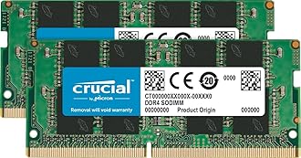 Crucial RAM 16GB Kit (2x8GB) DDR4 2666 MHz CL19 Laptop Memory CT2K8G4SFRA266