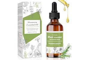 NALIKOSTY Huile de romarin pour cheveux, rosemary mint oil pour hommes femmes 2oz 60ml, sérum de cuir chevelu à la menthe, romarin cheveux pour une croissance saine des cheveux
