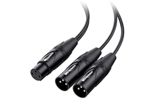 Cable Matters XLR Splitter Cable, Female to 2 Male XLR Y Cable 45 cm, 3 Pin Splitter Cord Audio Adapter, Microphone Patch Y cord