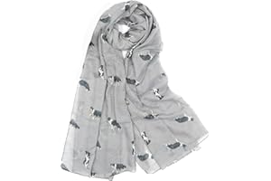 CLAUDIA&JASON Claudia & Jason® Collie Dog Print Soft Scarf For Dog Lovers