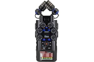 Zoom - H6Studio enregistreur 6 pistes 32 bits à virgule flottante 192 kHz avec mode 16/24 bits, gain, limiteurs, capsule XYH-5e, compatible SSH-6e-EXH-6e, mode interface audio Mac, Pc, iOS, Android