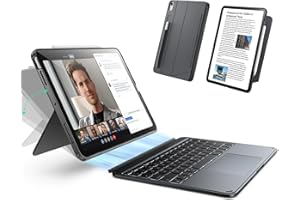 ESR for iPad Air 13" (M3/M2) 2025/2024 Case with Keyboard, Magnetic Detachable Keyboard, Portrait/Landscape Modes, Large Click-Anywhere Trackpad, Backlit Keys, Shift Series, Dark Gray