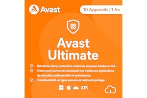 Avast Ultimate 2026 | 10 appareils |Antivirus| 1 An | Code d'activation envoi par email