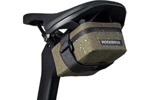 ROCKBROS Bolsa para Sillín Bicicleta Impermeable, Mini Bolsa Portaobjetos Compacta Ligera para Rennrad MTB Gravel Ciclismo
