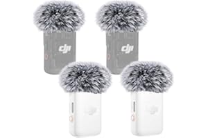 YOUSHARES Mikrofon Windschutz für DJI Mic 2, 4 PCS Fell Wind Muff Pop Filter kompatibel mit DJI Mic 2, Professionelle Außen Windfilter Schallschutz (4 Stück)