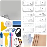 sublimation tees tool kits for vinyl alignment, heat press pad, silicone pad, t-shirt ruler guide and teflon sheet for cricut