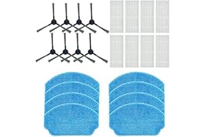 HMHAMA Filtro di ricambio spazzola laterale mop pad set compatibile per BR150/BR151 robot aspirapolvere accessori