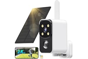 PESAIR 4G LTE Telecamera Esterno senza Fili con SIM Scheda, 180° 2K telecamera senza wifi con Pannello Solare e Batterie, Visione Notturna, PIR Rilevamento, Audio a 2 vie, TF/Cloud, IP65