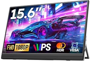 Dopesplay Portable Monitor 15.6'', 1080P FHD Travel Monitor for Laptop, USB-C/HDMI Portable Second Computer Display, Lightweight External Screen for PC Mac PS3/4/5 Xbox