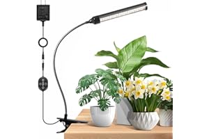 ‎SENCHIKER 24V lampa do roślin, lampa do uprawy LED o pełnym spektrum, oświetlenie roślin LM281B+660nm, 5-stopniowe ściemnianie, automatyczne włączanie/wyłączanie 6/12/16 godz.