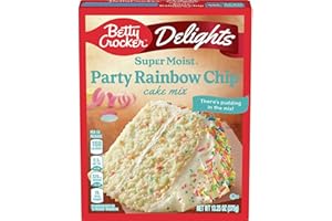 A AMERICAN FOOD MART Betty Crocker Delights Super Moist Party Rainbow Cake Mix 376g (13.25oz)
