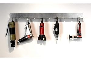 JBI MegaMaxx Air Tool Euro UK PCL 10 Slots Wall Mounted Organiser Holder Storage Rack Shelf - Keep Tools Organised and Easily Accessible – Perfect for Workshops, Garages and Home Workstation (70x5x5cm)