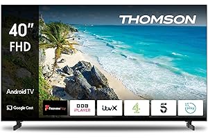 Thomson 40 Zoll (101 cm) Full HD Smart Android TV, Google Assistant, Wi-Fi, Dolby Digital, Bluetooth, Triple-Tuner (Cable/Satellite/Antenna), HDMI, CI+, A+ Panel – 40FA2S14UK