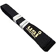 USI UNIVERSAL Karate Belt, 417B Black Karate Belt For Men & Women, Taekwondo Judo Solid Rank Karate Martial Arts Belts with Silk Look (Size 300cm)