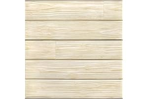 Commomy Pannelli murali 3D legno pannello da parete vintage, 10 pezzi, 30 x 30 cm, ​​legno pannelli per pareti decorativi rivestimento murale in PVC per salotto, camino, camera da letto, cucina