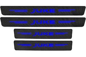 SYMILOV Car Door Sill Protector for Nis-san JUKE 2013-2024, 4Pcs Anti Scratch Carbon Fiber Threshold Edge Entry Guard Stickers Kick Plates Styling Accessories,Blue