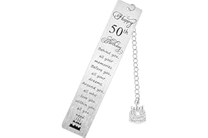 GHLOYZA Bookmarks Birthday Gifts Inspirational Bookmarks 50th Birthday Gifts for Women Men Motivational Bookmark Book Page Markers Birthday Presents Behind You All Your Memories(50th)