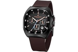 Daniel Hechter Paris Bercy Collection Modern Chronograph Watch for Men with Square Dial and Silicon Band-DHM10...
