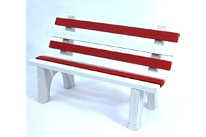dekoundmeer kleine Bank 16 x 10 cm rot-Weiss Sitzbank für Kantensitzer