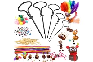 NOKWOCY Zestaw wiertło do kasztanów, ręczne do majsterkowania dla dzieci, 1,5-5 mm, wiertło