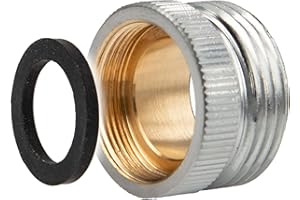 tecuro Adaptateur pour sortie de robinet, AG 3/4 vers IG M22x1, laiton chromé - 4699112