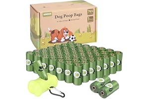 AOKEASE Sacchetti Per Cani - 51 Rotoli (765 Sacchetti) Con Dispenser, Igienici, Nucleo Di Carta, Ispessimento, Dog Poop Bag