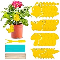 24Pcs Gelbsticker Fliegenfänger, Gelbtafeln Trauermücken Bekämpfen Zimmerpflanzen Topfpflanzen Gelbsticker, Wasserdicht…