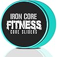 Iron Core Fitness 2 x Dual Sided Gliding Discs Core Sliders Ultimate Core Trainer- Gym Home Abdominal Total Body Workout Equipment. Use on ALL surfaces.