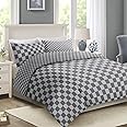 Imperial Rooms Duvet Cover Set 3 Piece Soft Brushed Microfiber Bed Covers Double Bed Printed Reversible Quilt Bedding Set + Matching Pillow Cases (Chess, (200 x 200 Cm))