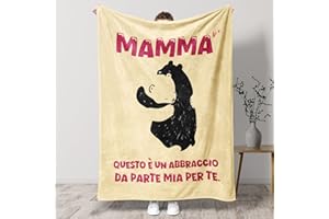 PRSTENLY Regalo Mamma, Coperta Idee Regali per Mamma Donna di Compleanno Natale San Valentino Pasqua da Figlia Figlio