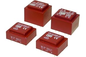 VIGORTRONIX - Transformador de corriente PCB encapsulado (2,3 VA, 0-230 V, 2 x 24 V)