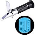 Salinity Refractometer for Aquarium Salinity Tester Refractometer with ATC and Dual Scales 0~100‰& 1.000-1.070 Specific Gravity Saltwater Refractometer for Seawater Marine Fishkeeping