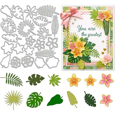 Lot de matrices de découpe en métal en forme de perroquet, fleur, feuille, oiseau, perroquet, mariage, bricolage, scrapbooking, décoration de papier