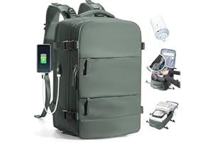 SZLX Vacuum Backpack Travel Bag with Pump, Ryanair Cabin Bags 40x30x20 Underseat Travel Backpack Cabin Size Wizz air, Ryanair Cabin Bags 40x20x25 Carry-ons Easyjet 45x36x20 Laptop Rucksack Women Mens