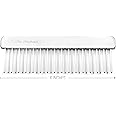 Chris Christensen 011 6 inch NTS Staggered Tooth Butter Comb, Groom Like a Professional, Rounded Corners Prevent Friction and Breakage, Solid Brass Spin with Steel Teeth, Chrome Finish