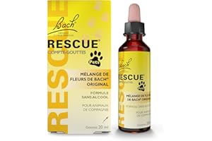 RESCUE PETS – Tropfer – Gelassenheit für Haustiere – Ideal für Reisen, Tierarztbesuch, Fellpflege, Lärm und Einsamkeit – ohne Alkohol, natürlich und vegan – Flasche 20 ml