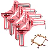 Fippy 4PCS Corner Clamps, 90 Degree Right Angle Clamps, Wood Adjustable Miter Clamp for Photo Frame