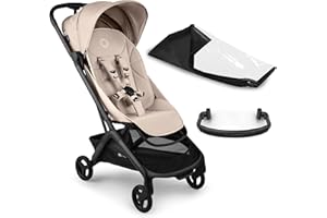 Bugaboo Butterfly 2 Passeggino da Viaggio – Sistemi Modulari con Maniglione e Parapioggia – Leggero, Piegabile con Una Mano, Seduta Reclinabile, Da 6 Mesi a 4 Anni – Desert Taupe