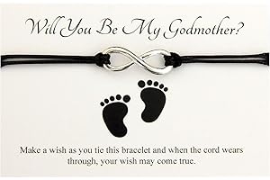 Lucor Handmade Infinity charm Wish bracelet for family friends wedding teacher,Come With Organza Gift bag,(Handmade in UK)