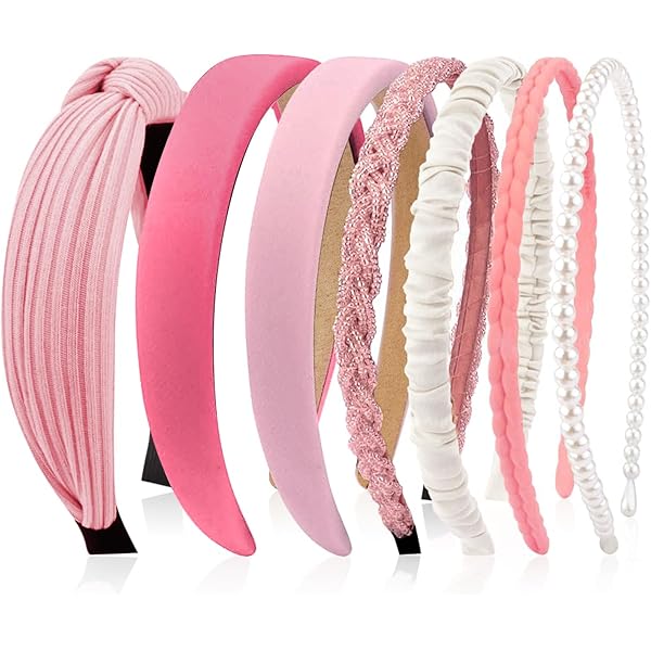 Wanmu 4er Set Geflochtene Haarreifen - Anti-Rutsch, 4 Farben, Verstellbar
