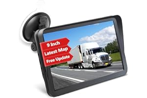 Sat Nav, Aonerex 9 Inch GPS Navigation System Pre-Installed Latest UK Europe Maps with Lifetime Gratis Map Updates for Car Truck Lorry Motorhome POI Search, Speed Camera Alerts and Lane Assistance