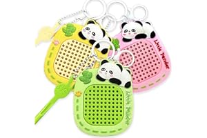 Echehi Porte-clés Fidget Toys 3 pièces, Jouet Sensoriel avec Ardoise Magique et Carte Labyrinthe, Jouet Anti Stress pour Adultes et Enfants. Panda3