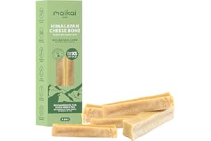 MAIKAI Himalajskie gryzaki sera z mleka jaka dla psów - 100% naturalna kość - Gry dla psów do żucia - Puppy - Prezent na Boże Narodzenie (6 x XS)