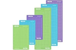 NICAPA Zubehör Variety Grip Schneidematte für Cricut Joy (11.43cmx16.51cm /11.43cmx30.5cm,6 STK) mit Raster für Karten, Papier, Vinylfolie PlotterSchneide, Premium kleber, flexibel und haltba