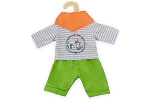 Heless 2915 Costume de poupée Comprenant Pantalon, Haut et Tube, Foxy 3 pièces, Taille 35-45 cm, Multicolore