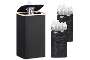 iEGrow Recycling Bin for Kitchen, Indoor Home Recycle Bins with Lid, 110L Large Recycling bin with 2 Removeable Reusable Inner Bags, for Bottles Cans Glass Plastice Cartons